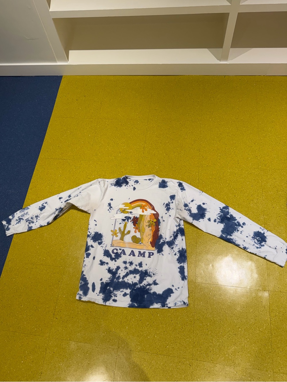 Caamp Tie Dye Long Sleeve Band Tee (size medium)